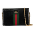 Ophidia Chain Shoulder Bag, &pound;450, Handbags, Black, Suede, Front view